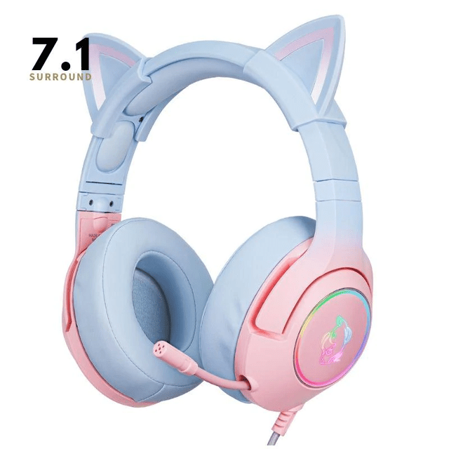 Bubblegum Pink Cat Ear Headphone with Mic - Cat Shaped World - Cat Store