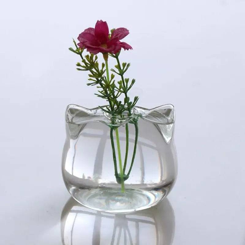 Beautiful Cat Shaped Glass Vase - Cat Shaped World - Cat Store