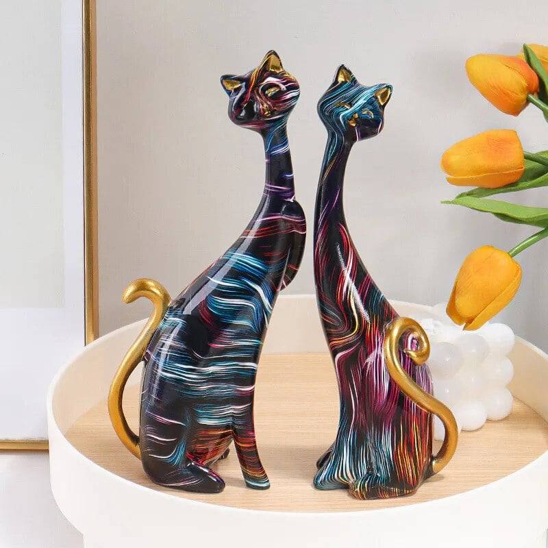 2 pc Purrfect Cat Shaped Sculptures - Cat Shaped World - Cat Store