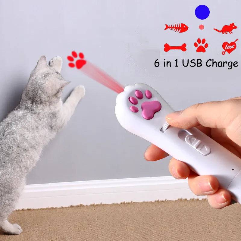 SuperCute Cat Laser - Rechargeable 6 in 1 Cat Toy - Cat Shaped World - Cat Store