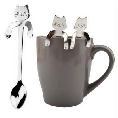Stainless Steel Cat Shaped Spoon - Cat Shaped World - Cat Store